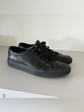 Common Projects Original Achilles Black Leather Low-Top Sneakers